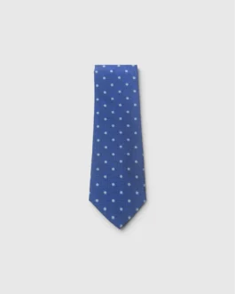 Corbata azul con puntos celestes